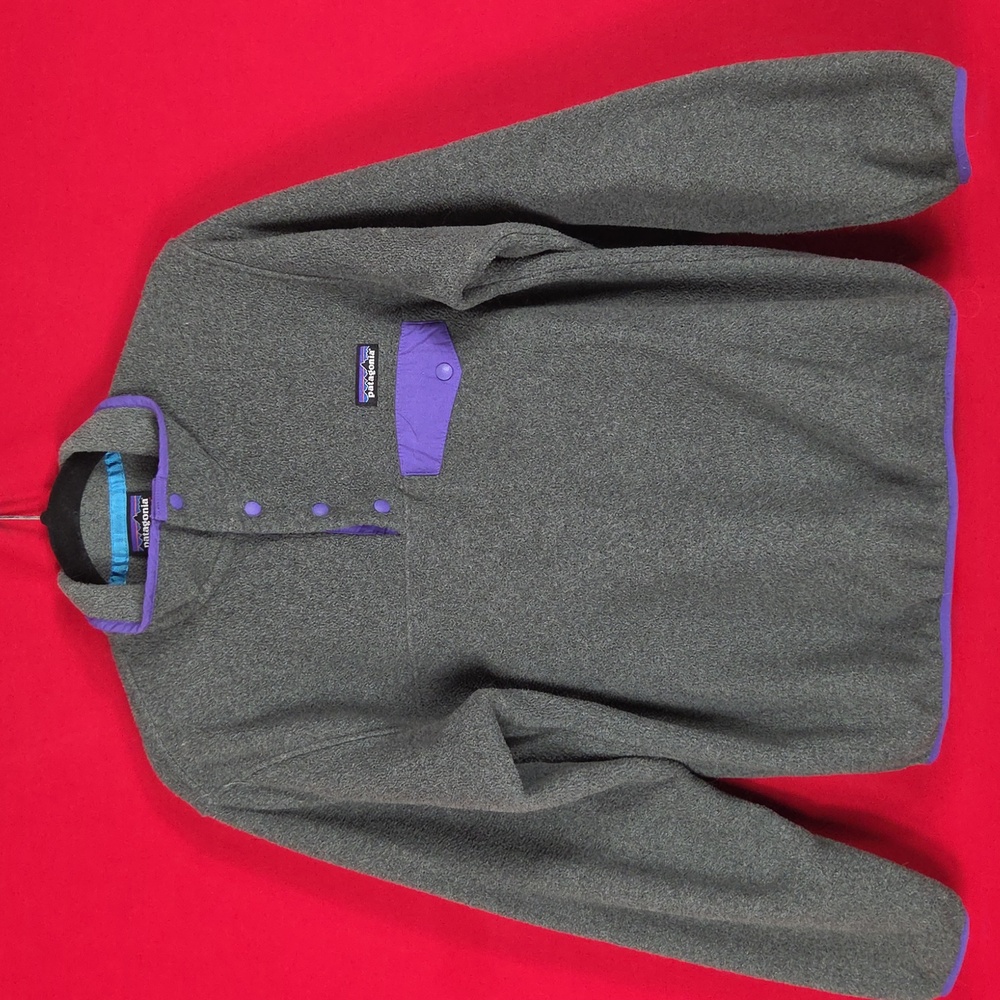 PATAGONIA Synchilla Snap-T‎ Fleece Pullover Gray Womens Size Small